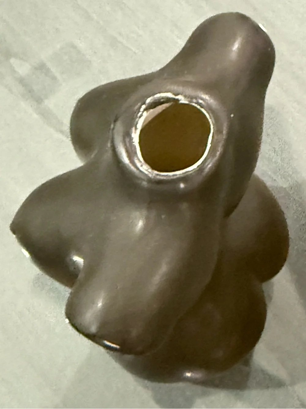 Minimalist Black Female Torso Accent Sculpture